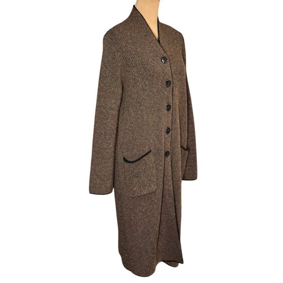 NWOT J.Jill Haley Topper Coat Cardigan Sz.M Brown Textured Knit Duster Fall - Picture 14 of 14